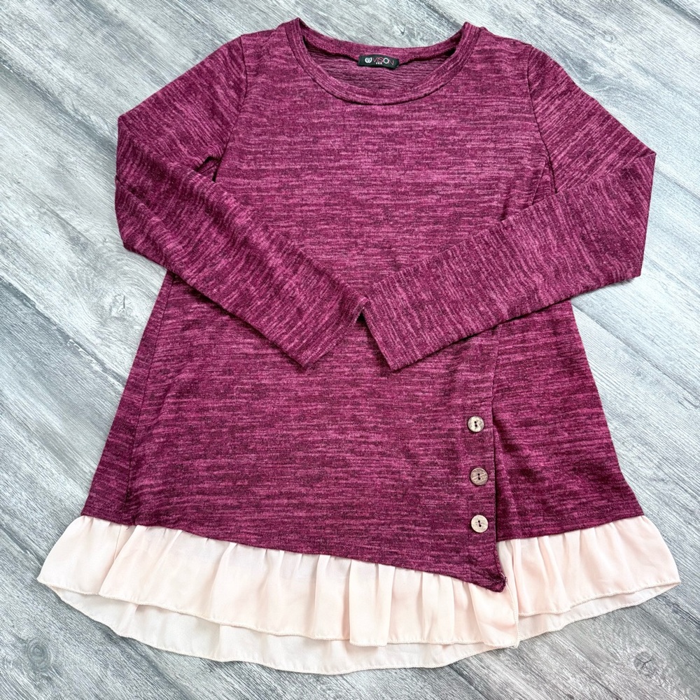 Maroon and Cream Sweater